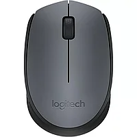 Мышь Logitech "M170 Grey", беспроводная, 1000  dpi, 3 кнопки, серый