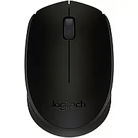 Мышь Logitech "B170", беспроводная, 1000 dpi, 3 кнопки, черный