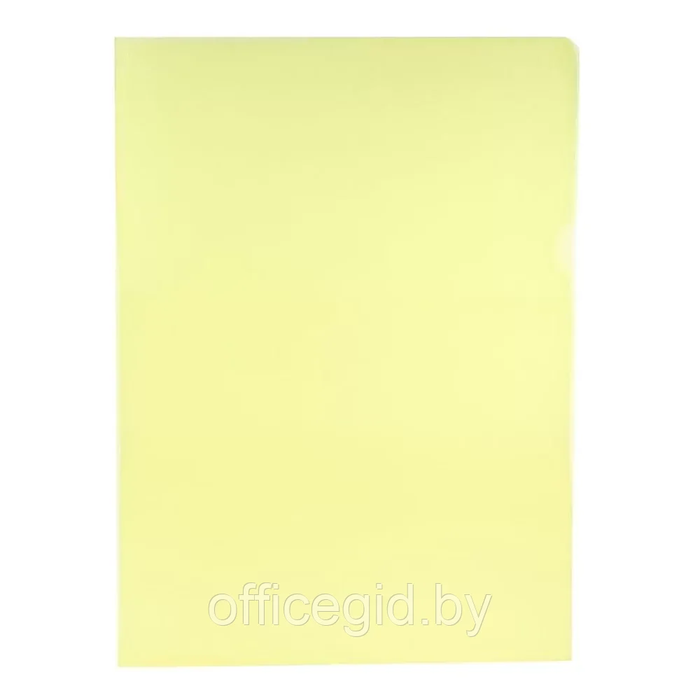 Папка-уголок "Inter-folia", A4, 115 мк, желтый - фото 1 - id-p203424069