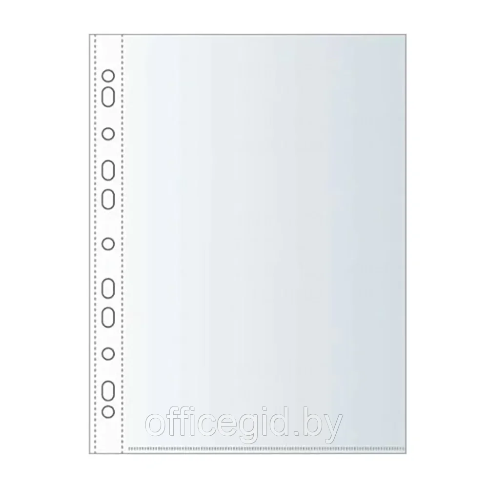 Файл (папка-карман) "Inter-folia", A4, 100 шт, 40 мк, прозрачный