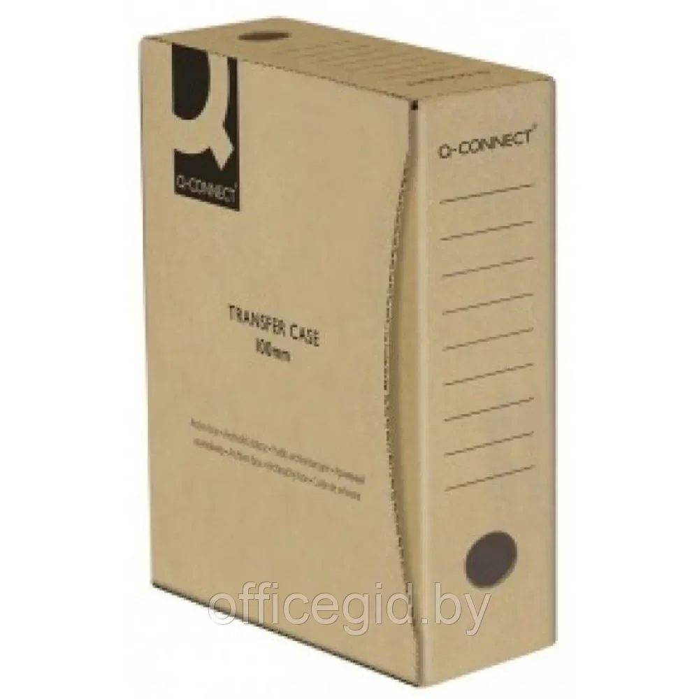 Коробка архивная "Q-Connect", 100x339x298 мм, коричневый - фото 1 - id-p203424099
