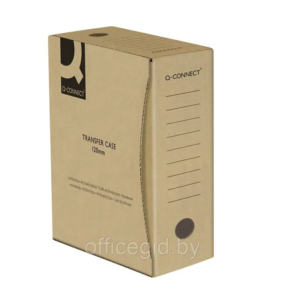 Коробка архивная "Q-Connect", 120x339x298 мм, коричневый - фото 1 - id-p203424102