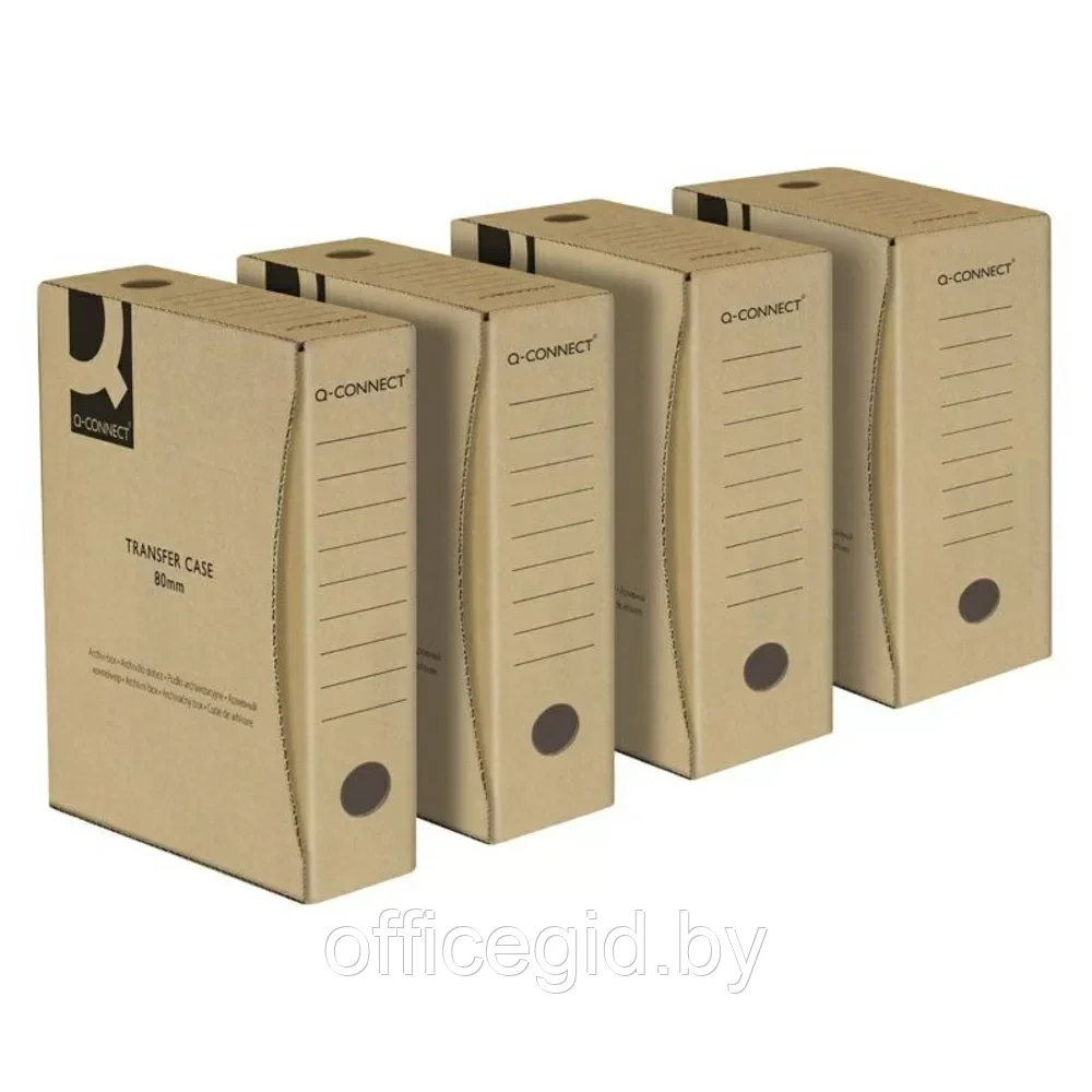 Коробка архивная "Q-Connect", 150x339x298 мм, коричневый - фото 2 - id-p203424103
