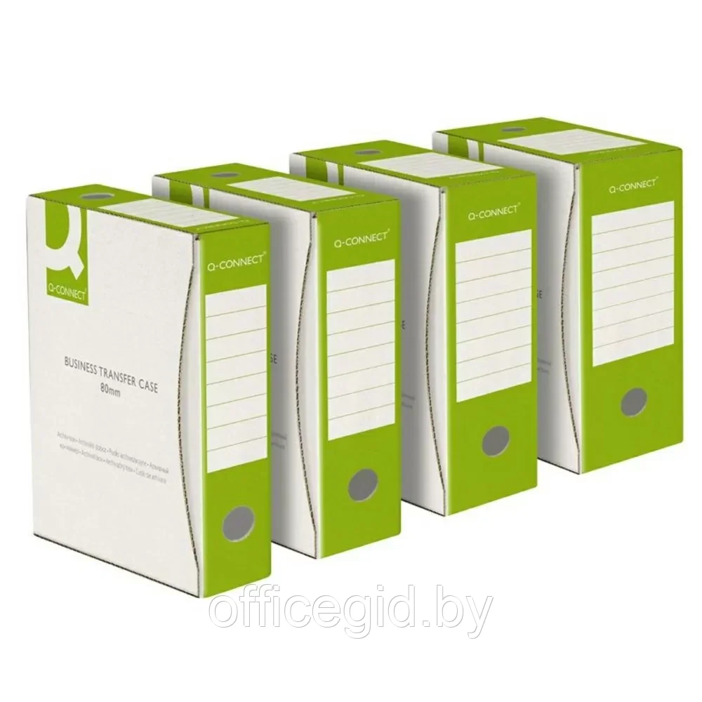 Коробка архивная "Q-Connect", 150x339x298 мм, зеленый - фото 2 - id-p203424104
