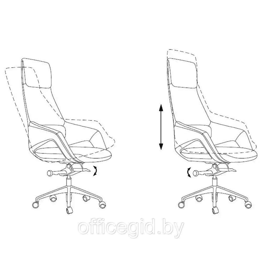 Кресло для руководителя "Бюрократ DAO-2" с подголовником, бежевый - фото 6 - id-p203426032