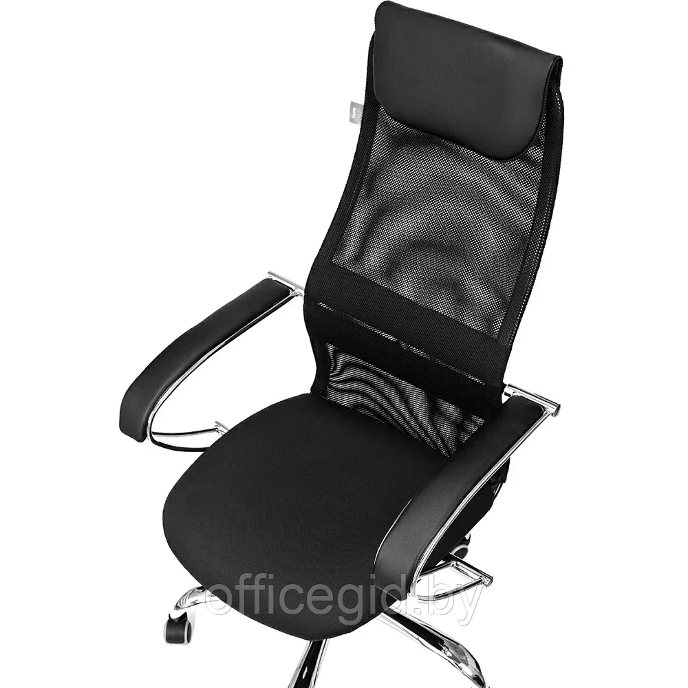 Кресло руководителя "Бюрократ CH-607SL TW-01 Neo Black", сетка, ткань, металл, черный - фото 7 - id-p203426036