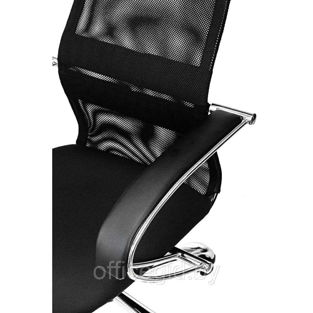Кресло руководителя "Бюрократ CH-607SL TW-01 Neo Black", сетка, ткань, металл, черный - фото 8 - id-p203426036