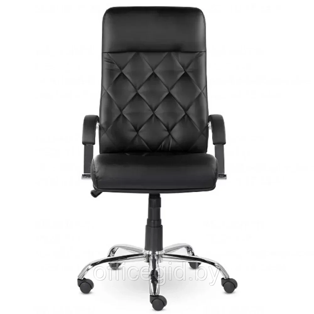 Кресло для руководителя Верона К-10 В хром "Z-11", кожзам, металл, черный - фото 2 - id-p203426037