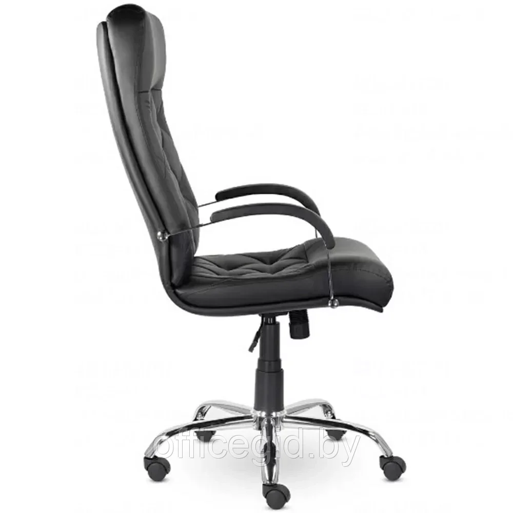 Кресло для руководителя Верона К-10 В хром "Z-11", кожзам, металл, черный - фото 3 - id-p203426037