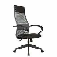 Кресло для руководителя Бюрократ "CH-607 TW-04", Neo Black, сетка, ткань, темно-серый