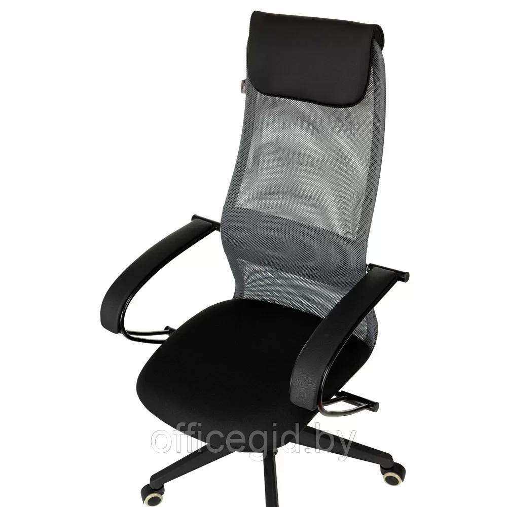 Кресло для руководителя Бюрократ "CH-607 TW-04", Neo Black, сетка, ткань, темно-серый - фото 7 - id-p203426042