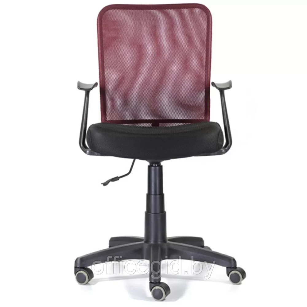 Кресло для персонала CH-320 Энтер "Т-01 CP E13-К/E11-К", ткань, пластик, бордовый, черный - фото 2 - id-p203426052