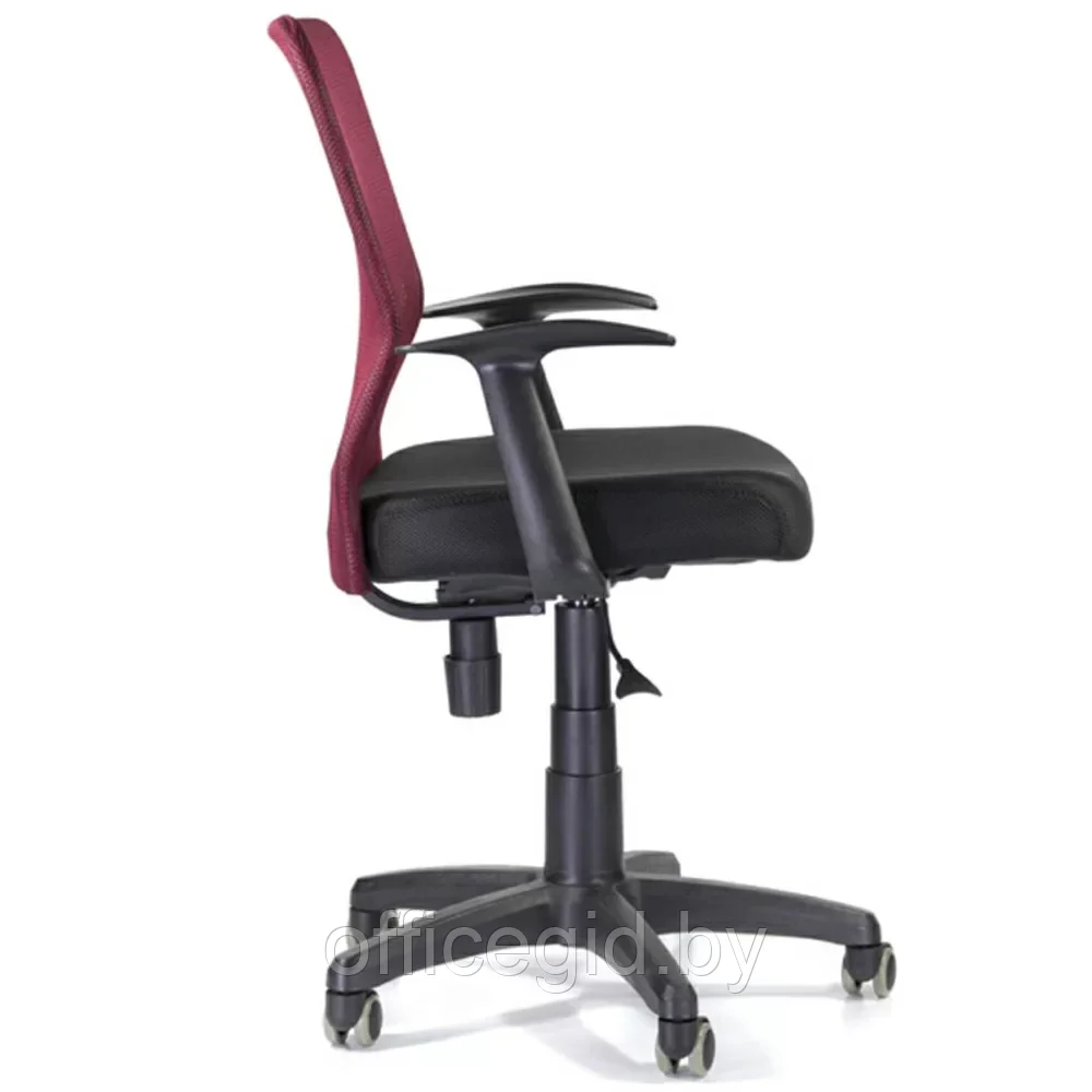 Кресло для персонала CH-320 Энтер "Т-01 CP E13-К/E11-К", ткань, пластик, бордовый, черный - фото 3 - id-p203426052
