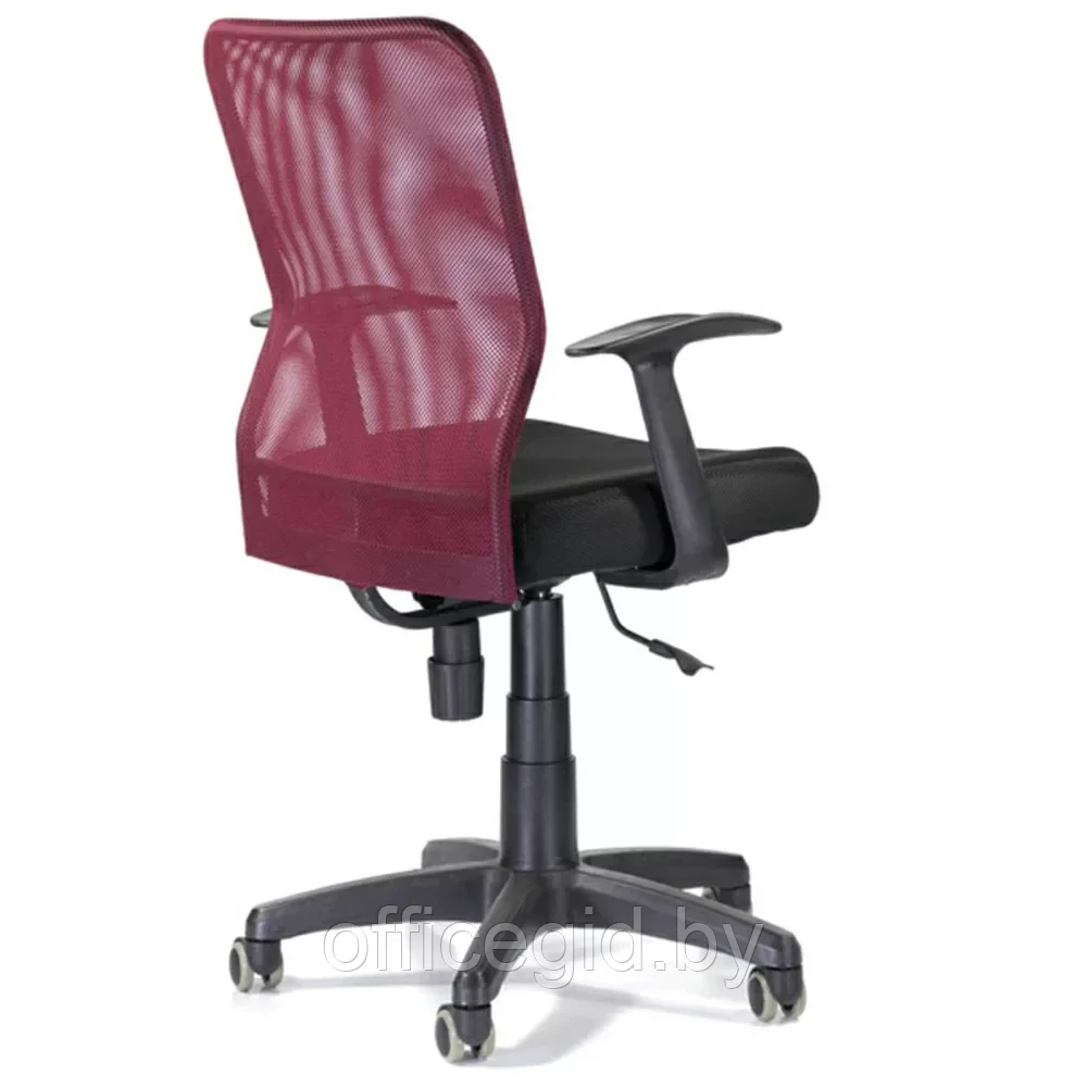 Кресло для персонала CH-320 Энтер "Т-01 CP E13-К/E11-К", ткань, пластик, бордовый, черный - фото 4 - id-p203426052