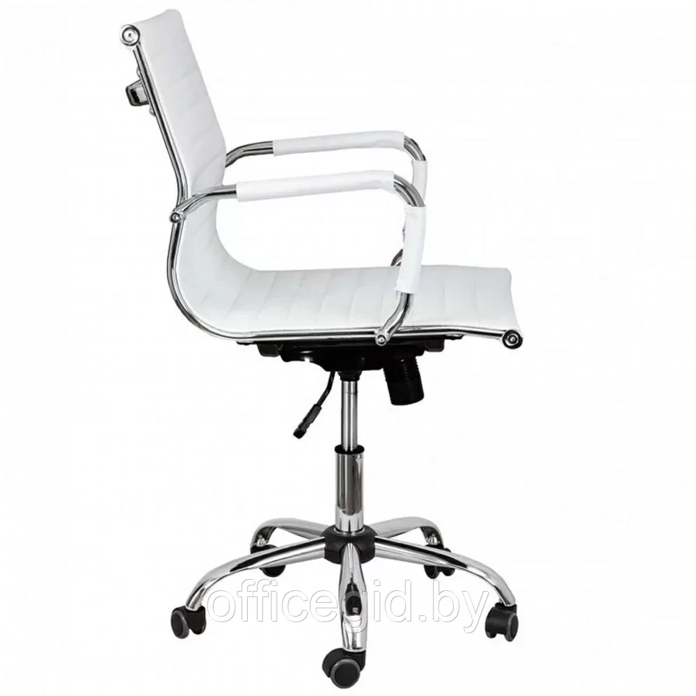 Кресло для персонала "Emmanuel New", экокожа, хром, белый - фото 3 - id-p203426056