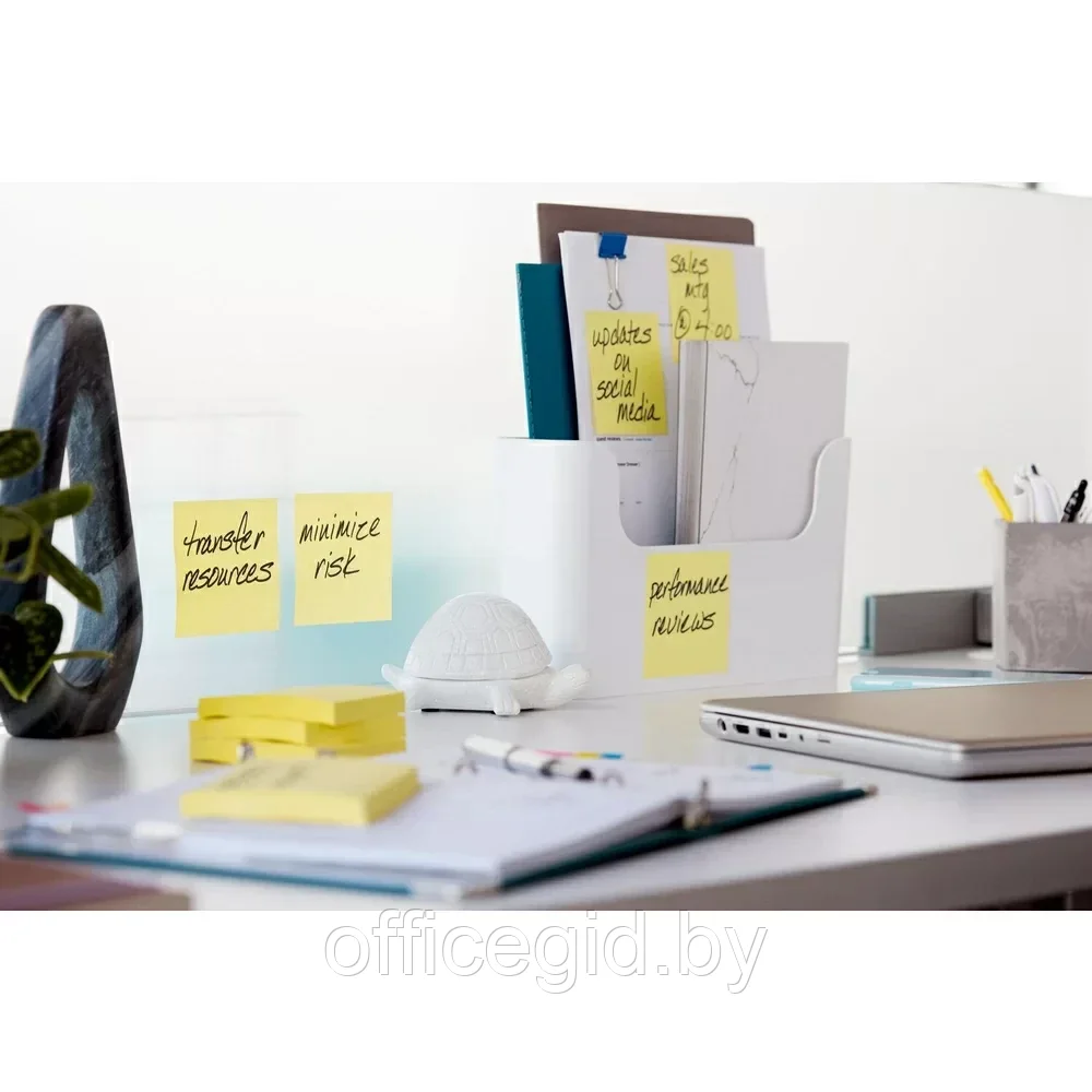 Бумага для заметок на клейкой основе "Post-it Basic", 76x76 мм, 100 листов, желтый - фото 2 - id-p203423647