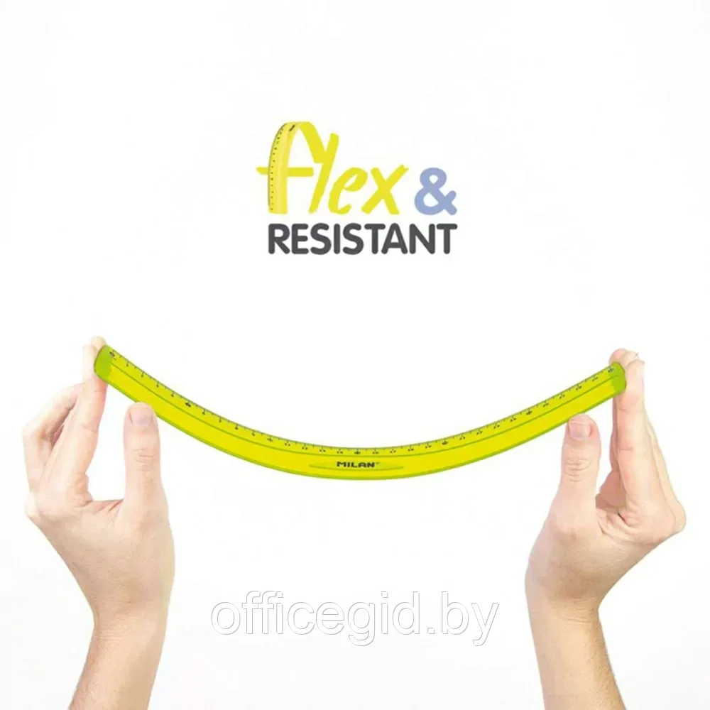 Линейка "Flex&Resistant", 30 см, желтый - фото 2 - id-p203424151