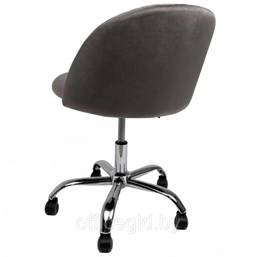 Кресло для персонала "Sirena", велюр, хром, серый - фото 4 - id-p203426058