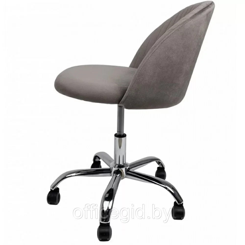 Кресло для персонала "Sirena", велюр, хром, серый - фото 5 - id-p203426058