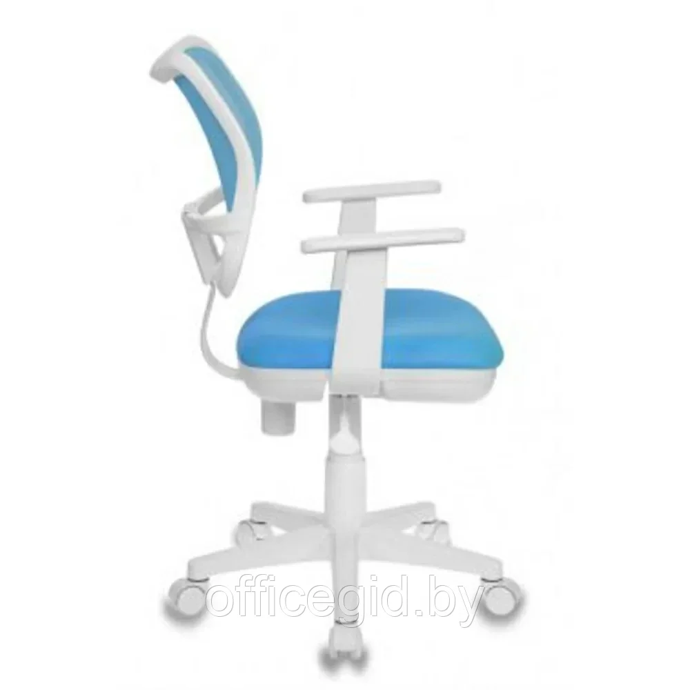 Кресло "Бюрократ CH-W797", ткань, пластик, голубой - фото 3 - id-p203426060