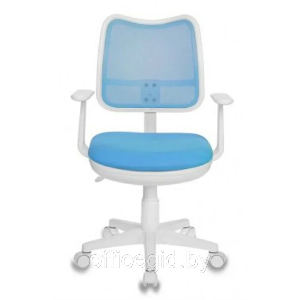 Кресло "Бюрократ CH-W797", ткань, пластик, голубой - фото 4 - id-p203426060