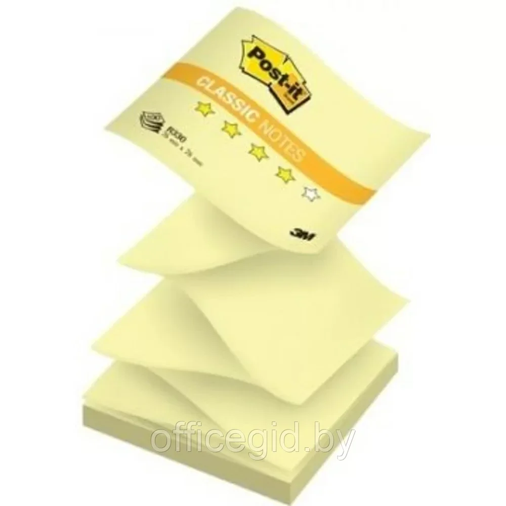 Бумага для заметок на клейкой основе "Post-it Classic", 76x76 мм, 100 листов, желтый - фото 2 - id-p203423664
