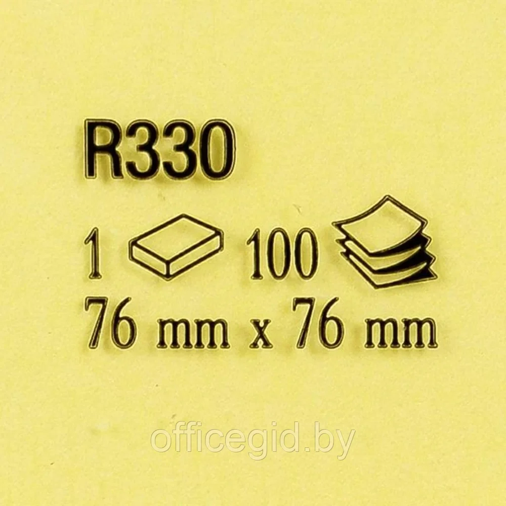 Бумага для заметок на клейкой основе "Post-it Classic", 76x76 мм, 100 листов, желтый - фото 3 - id-p203423664
