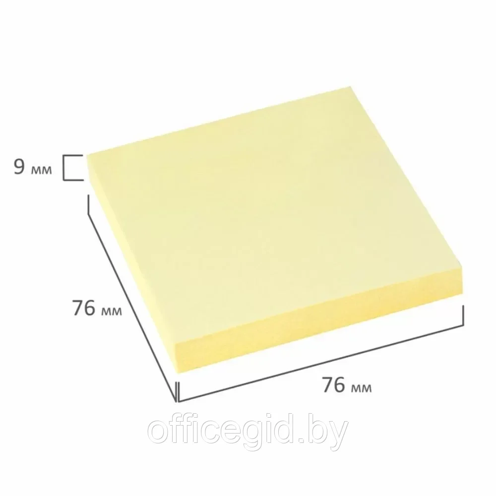 Бумага для заметок на клейкой основе "Staff Everyday", 76x76 мм, 100 листов, желтый - фото 4 - id-p203423670