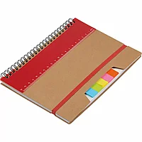 Блокнот с бумагой для заметок "Rulerz", А5, 70 листов, нелинованный, светло-коричневый, красный