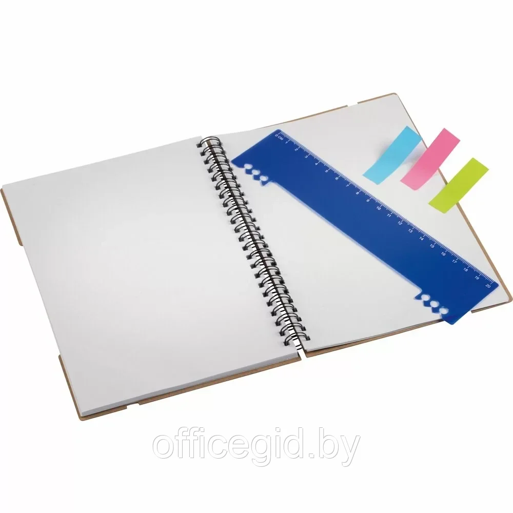Блокнот с бумагой для заметок "Rulerz", А5, 70 листов, нелинованный, светло-коричневый, синий - фото 2 - id-p203423692