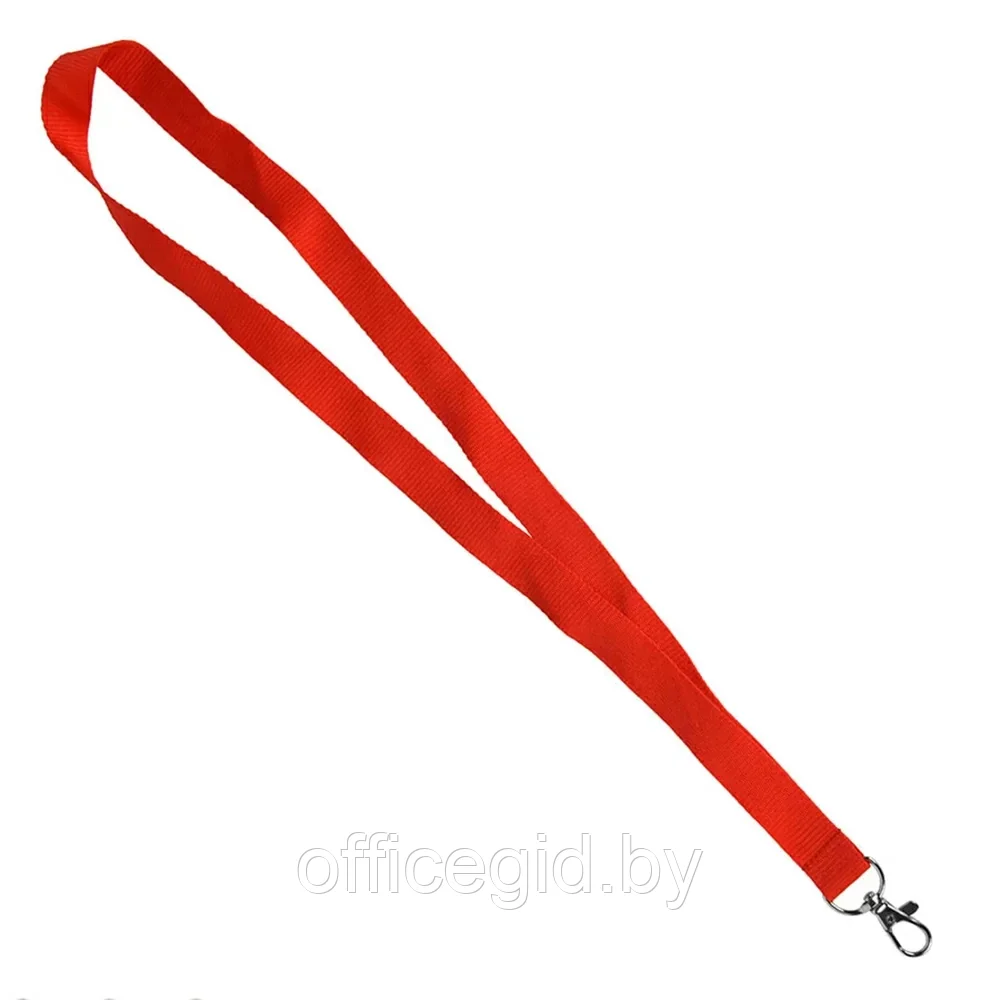 Тесьма с карабином для бейджа "Neck", красный - фото 1 - id-p203424206