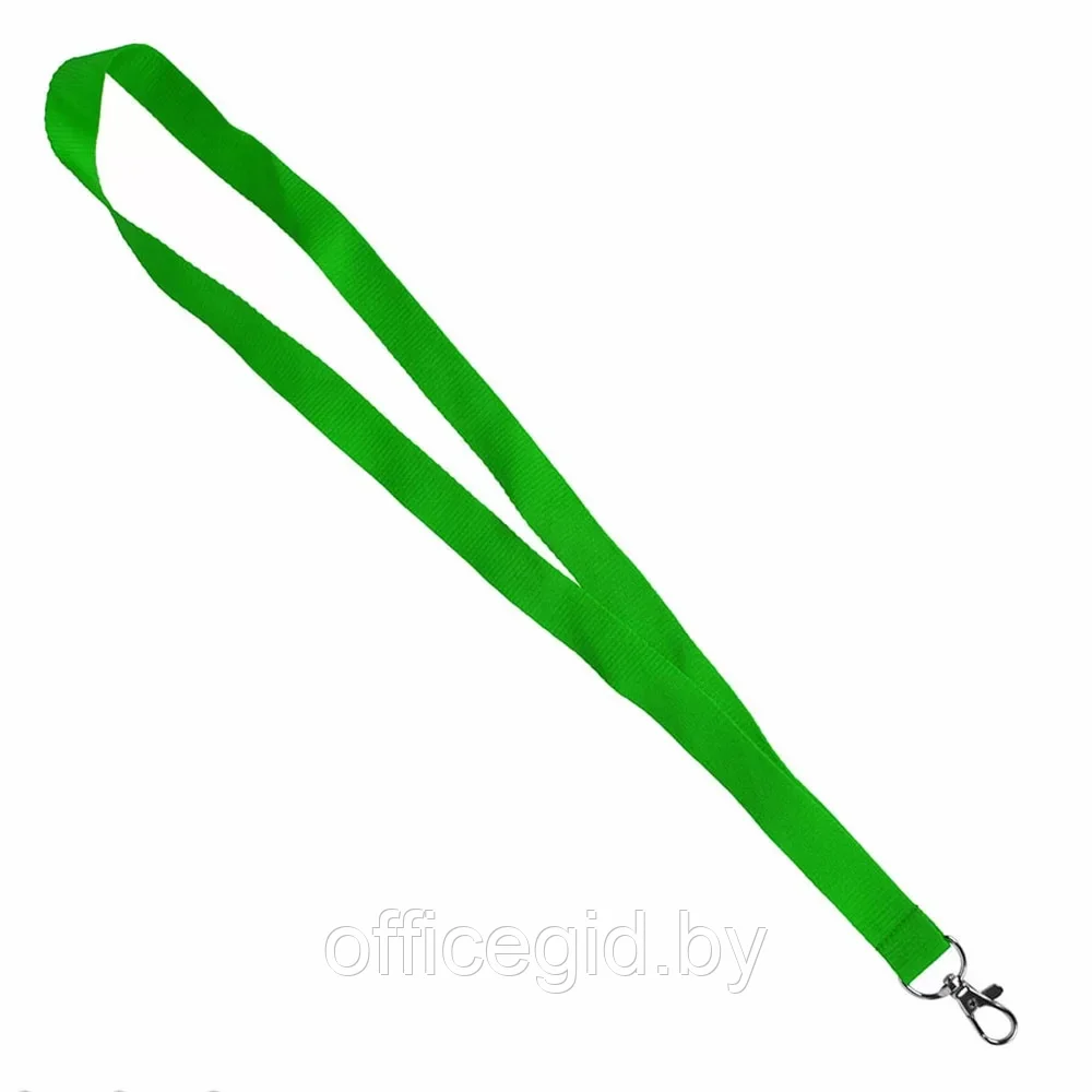 Тесьма с карабином для бейджа "Neck", зеленый