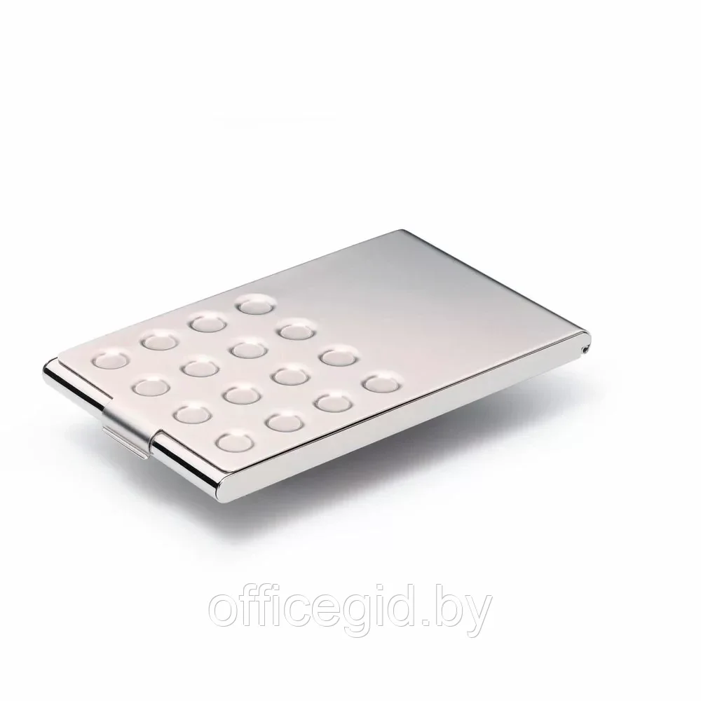 Визитница карманная "Business Card Box Chrome", серебристый - фото 1 - id-p203424220