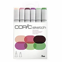 Набор маркеров перманентных "Copic Sketch", 6 цветов, цветочные оттенки 1