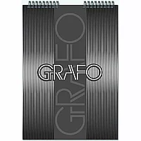 Блокнот "Grafo", A4, 50 листов, клетка, черный