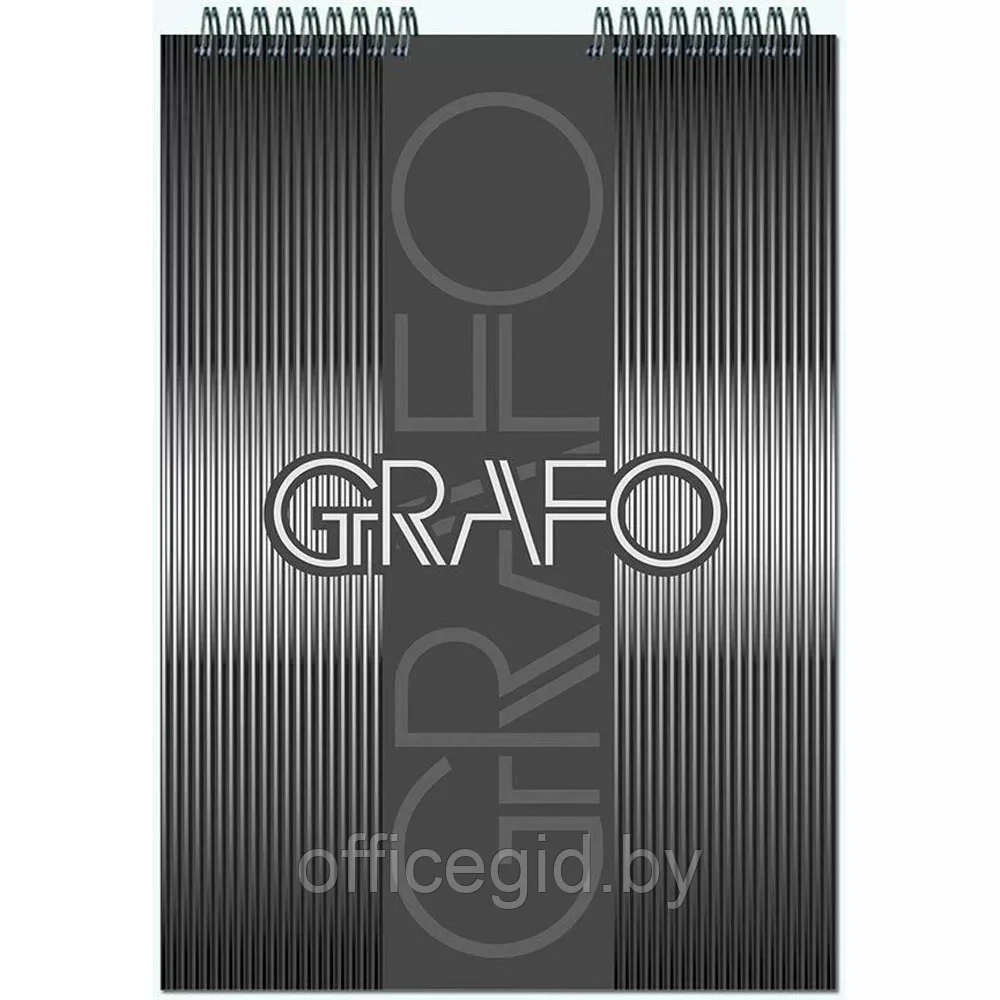 Блокнот "Grafo", A4, 50 листов, клетка, черный - фото 1 - id-p203423727