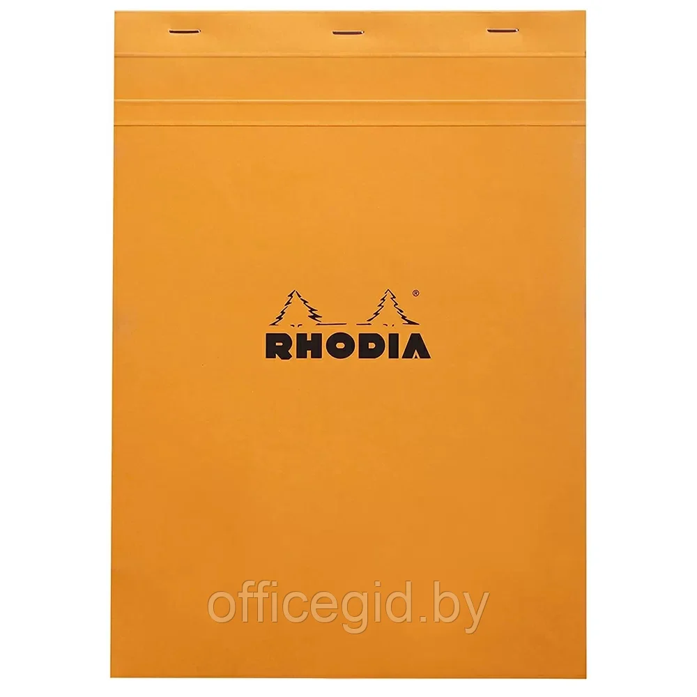 Блокнот "Rhodia", А4, 80 листов, клетка, оранжевый - фото 1 - id-p203423733