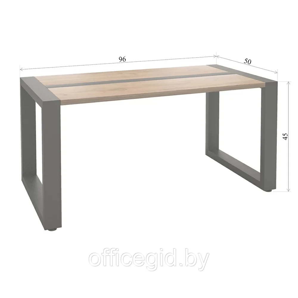 Журнальный стол "Neo Loft СТ-2", 950х500х460 мм, белый - фото 3 - id-p203426155