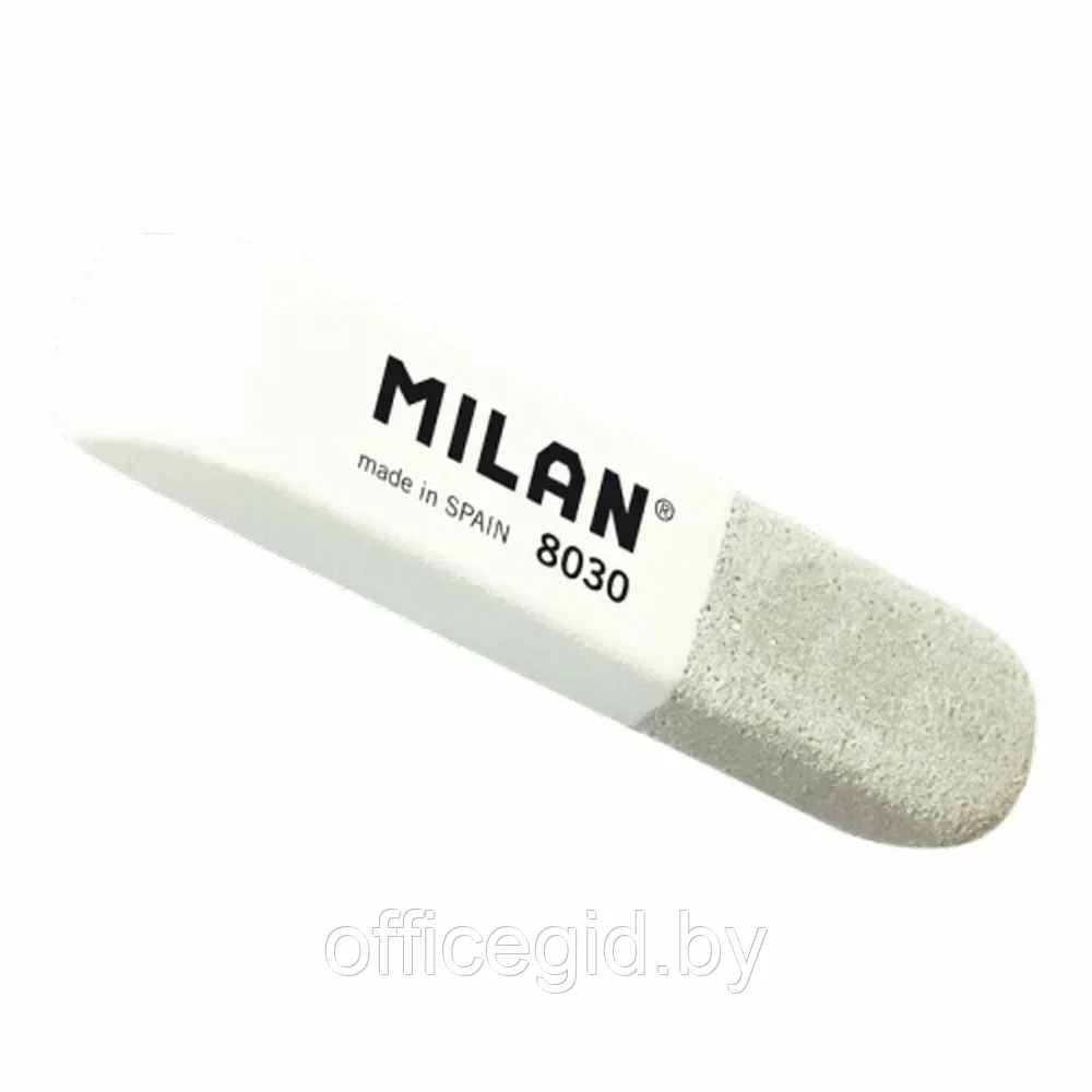 Ластик Milan "8030", 1 шт, белый, серый - фото 1 - id-p203424265