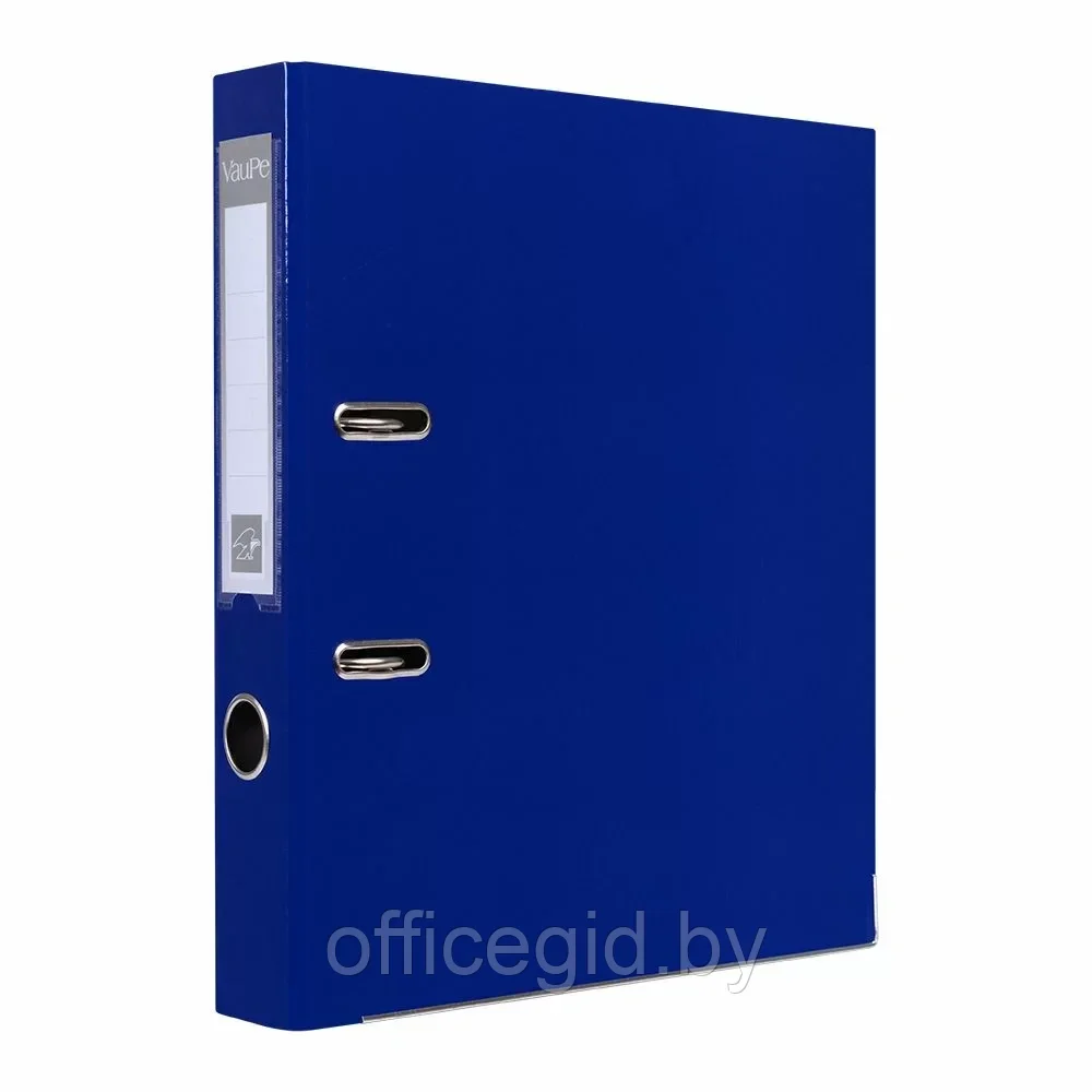 Папка-регистратор "VauPe", А4, 50 мм, ламинированный картон, синий