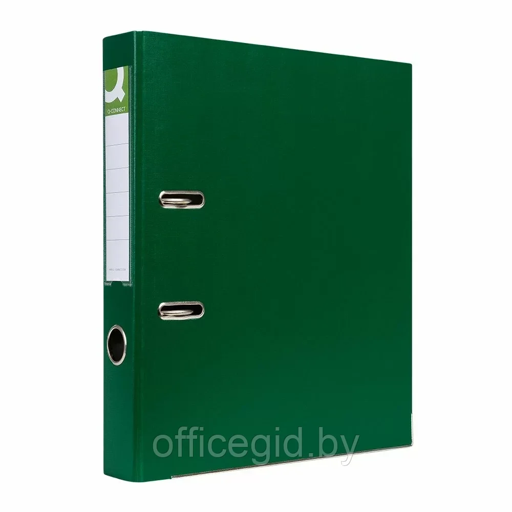 Папка-регистратор "Q-Connect ПВХ Эко", A4, 50 мм, зеленый - фото 1 - id-p203423772