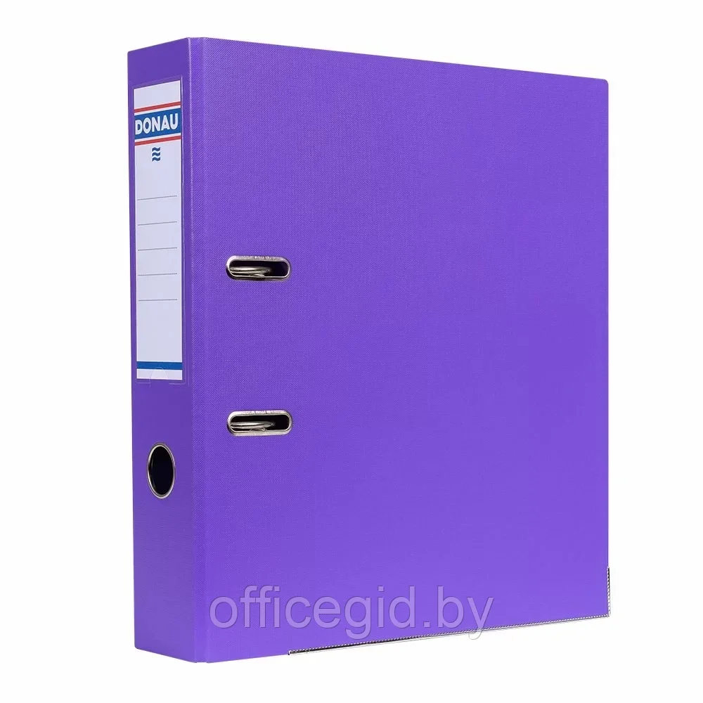Папка-регистратор "Donau", A4, 75 мм, ПВХ, фиолетовый - фото 1 - id-p203423793