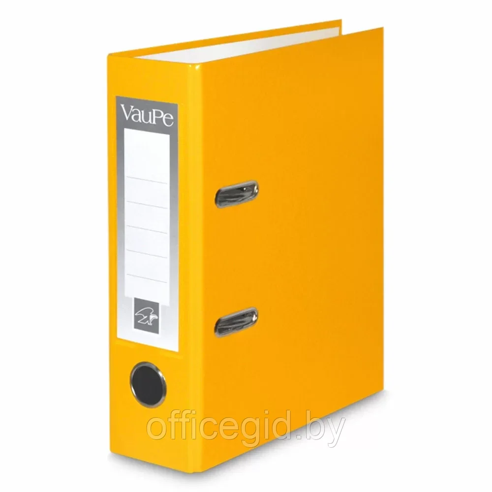 Папка-регистратор "VauPe", А5, 75 мм, ламинированный картон, желтый - фото 1 - id-p203423806