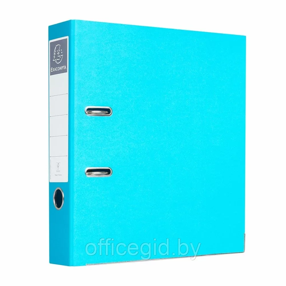 Папка-регистратор "Exacompta", A4, 70 мм, ламинированный картон, голубой - фото 1 - id-p203423835