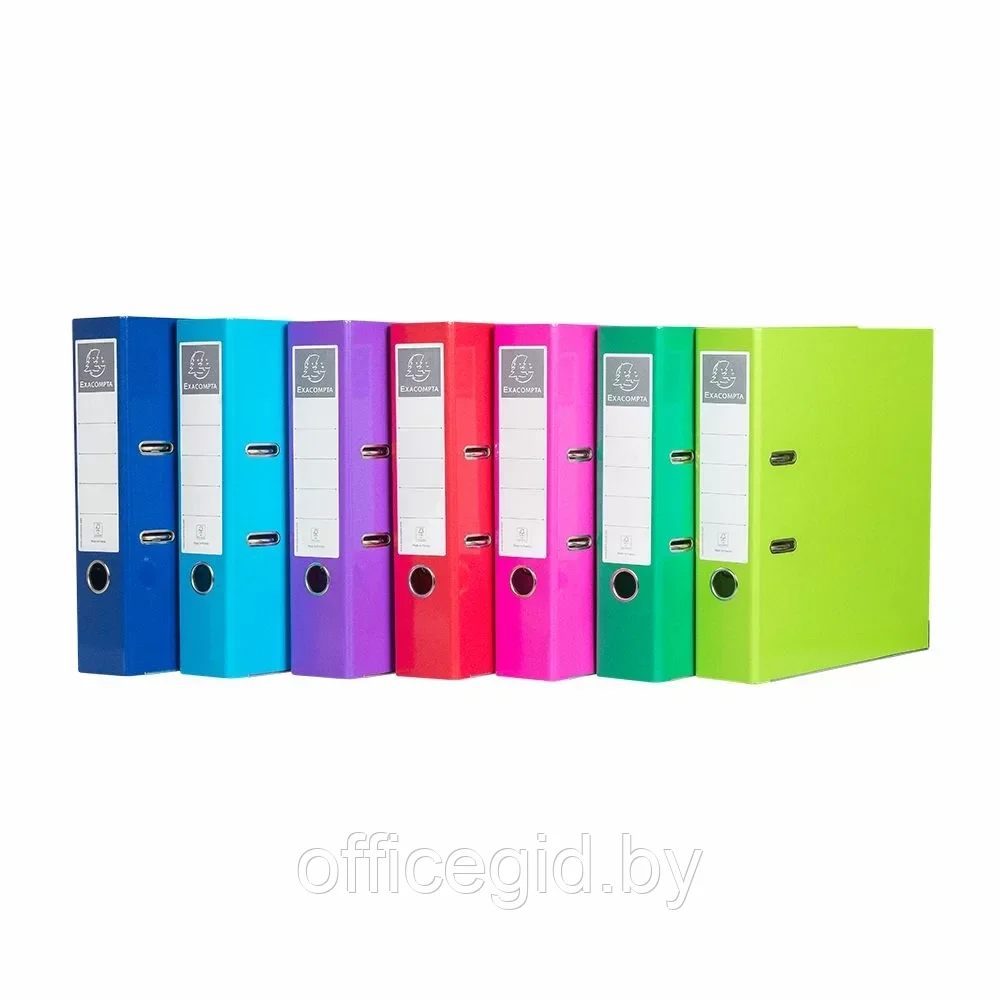 Папка-регистратор "Exacompta", A4, 70 мм, ламинированный картон, голубой - фото 3 - id-p203423835