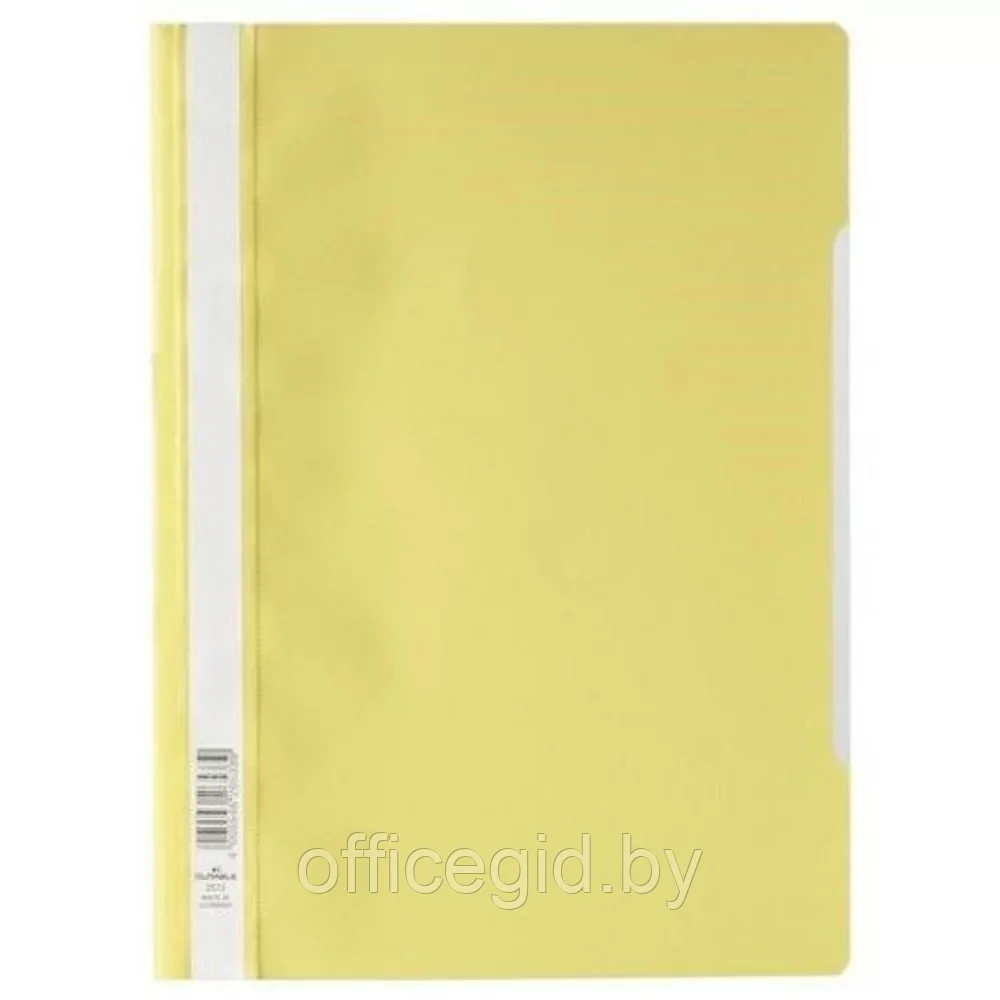 Папка-скоросшиватель с прозрачной обложкой "Durable", A4, желтый - фото 1 - id-p203423895