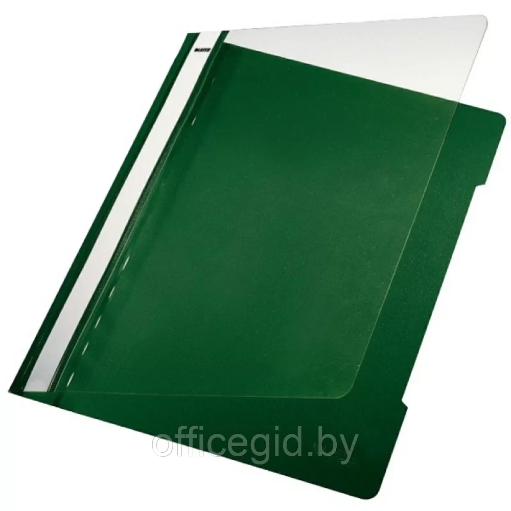 Папка-скоросшиватель с прозрачной обложкой "Leitz", A4, зеленый - фото 1 - id-p203423902