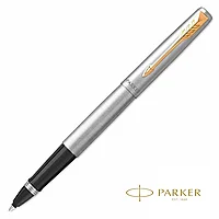 Ручка-роллер Parker "Jotter Core T691", 0.7 мм, серебристый, золотистый, стерж. черный