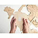 Пазл деревянный "Карта мира" многоуровневый на стену,  L 3148, венге, 60x105 см, фото 9