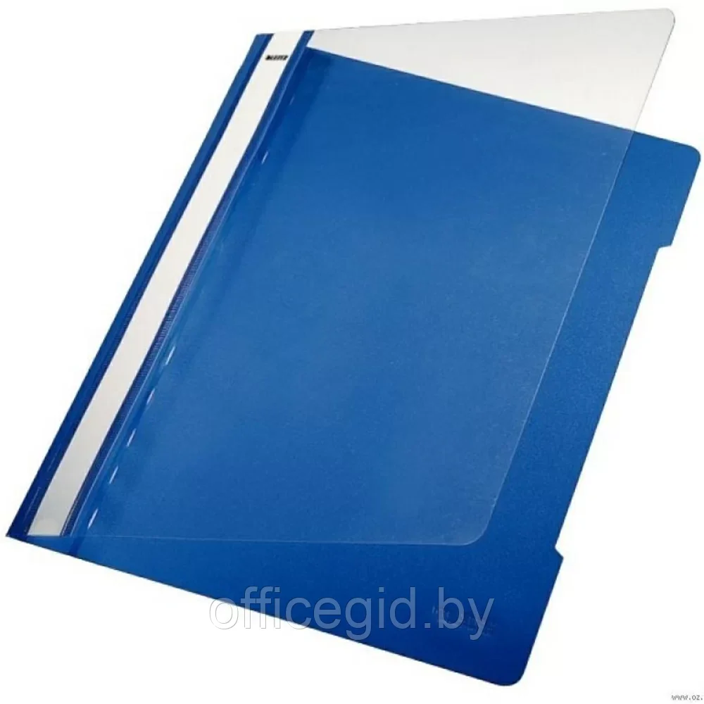 Папка-скоросшиватель с прозрачной обложкой "Leitz", A4, синий - фото 1 - id-p203423907